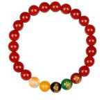 Buddha Stones Five Elements Various Agate Jambhala Luck Bracelet Bracelet BS 21