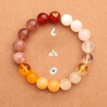 Buddha Stones Five Elements Various Agate Crystal Sun Stone Wisdom Bracelet Bracelet BS 3