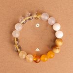 Buddha Stones Five Elements Various Agate Crystal Black Onyx Green Chalcedony Aquamarine Wisdom Bracelet Bracelet BS 32