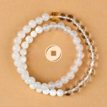 Buddha Stones Five Elements Various Agate Crystal Chalcedony White Crystal White Agate Luck Bracelet Bracelet BS 1