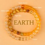 Buddha Stones Five Elements Various Agate Crystal Chalcedony White Crystal White Agate Luck Bracelet Bracelet BS Earth(Wrist Circumference: 14-16cm)