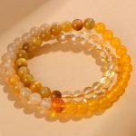 Buddha Stones Five Elements Various Agate Crystal Chalcedony White Crystal White Agate Luck Bracelet Bracelet BS 33