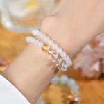 Buddha Stones Five Elements Various Agate Crystal Chalcedony White Crystal White Agate Luck Bracelet Bracelet BS 3