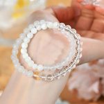 Buddha Stones Five Elements Various Agate Crystal Chalcedony White Crystal White Agate Luck Bracelet Bracelet BS 2