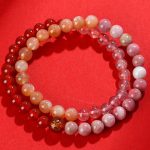 Buddha Stones Five Elements Various Agate Crystal Chalcedony White Crystal White Agate Luck Bracelet Bracelet BS 25
