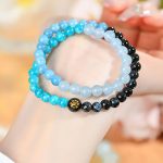 Buddha Stones Five Elements Various Agate Crystal Chalcedony White Crystal White Agate Luck Bracelet Bracelet BS 18