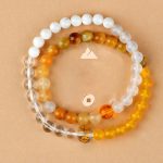 Buddha Stones Five Elements Various Agate Crystal Pearl Black Onyx White Agate White Crystal Luck Bracelet Bracelet BS 32