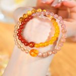 Buddha Stones Five Elements Various Agate Crystal Pearl Black Onyx White Agate White Crystal Luck Bracelet Bracelet BS 27