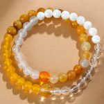 Buddha Stones Five Elements Various Agate Crystal Pearl Black Onyx White Agate White Crystal Luck Bracelet Bracelet BS 33