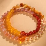 Buddha Stones Five Elements Various Agate Crystal Pearl Black Onyx White Agate White Crystal Luck Bracelet Bracelet BS 26