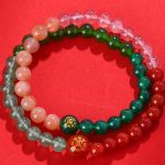 Buddha Stones Five Elements Various Agate Crystal Pearl Black Onyx White Agate White Crystal Luck Bracelet Bracelet BS 13