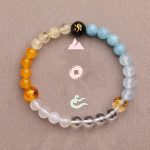 Buddha Stones Five Elements Various Agate Crystal Green Strawberry Quartz Sun Stone Wealth Bracelet Bracelet BS 17