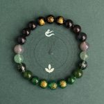 Buddha Stones Five Elements Various Agate Crystal South Red Agate Strawberry Quartz Sun Stone Citrine Luck Bracelet Bracelet BS 14