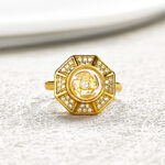 Buddha Stones Gold Plated Copper Windmill Feng Sheng Shui Qi Luck Wealth Adjustable Ring Ring BS 4