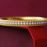 Buddha Stones Copper Pearl Healing Cuff Half Bracelet Bangle Bracelet BS 4