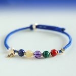 Buddha Stones Klein Blue String South Red Agate Garnet Blue Aventurine Lazurite Copper Butterfly Fu Character Positive Bracelet Bracelet BS Blue String Citrine Amethyst Green Tiger Eye(Wrist Circumference: 15-18cm)