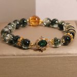 Buddha Stones Green Phantom Green Crystal Confidence Bracelet Bracelet BS Green Phantom Green Crystal Citrine(Wrist Circumference: 14-16cm)