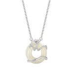 Buddha Stones Hetian Jade 925 Sterling Silver Peace Buckle Ginkgo Leaf Necklace Pendant Necklaces & Pendants BS 12