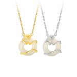 Buddha Stones Hetian Jade 925 Sterling Silver Peace Buckle Ginkgo Leaf Necklace Pendant Necklaces & Pendants BS 13