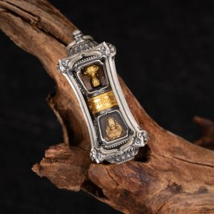 Buddha Stones 925 Sterling Silver Tibetan Zakiram Goddess of Wealth Blessing Necklace Pendant Necklaces & Pendants BS Zakiram(Pendant Only)