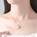 Buddha Stones Hetian Jade 925 Sterling Silver Four Leaf Clover Necklace Pendant Necklaces & Pendants BS 8
