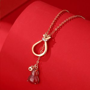 Buddha Stones Red Agate Chalcedony 925 Sterling Silver Gourd Lucky Bag Confidence Necklace Pendant Necklaces & Pendants BS Red Agate 925 Sterling Silver