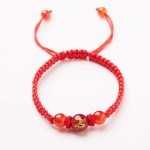 Buddha Stones Natural Red Agate Chinese Zodiac Red String Braided Protection Luck Bracelet Bracelet BS 1