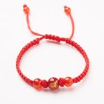 Buddha Stones Natural Red Agate Chinese Zodiac Red String Braided Protection Luck Bracelet Bracelet BS Red Agate Chinese Zodiac-Pig