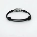 Buddha Stones 999 Sterling Silver Morse Code Wax Rope Blessing Bracelet Bracelet BS 9