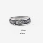 Buddha Stones 999 Sterling Silver Snake-shaped Year Of The Snake Protection Ring Ring BS 8