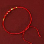 Buddha Stones 999 Gold Year of the Snake Mini Gold Bead Handmade Luck Protection Braided Bracelet Bracelet BS 3