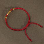 Buddha Stones 999 Gold Year of the Snake Eternal Endless Knot Infinity Handmade Luck Bracelet Bracelet BS 12