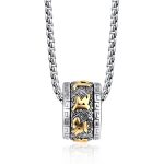 Buddha Stones Tibetan Om Mani Padme Hum Titanium Steel Peace Necklace Pendant Necklaces & Pendants BS 5
