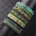 Buddha Stones 4mm Various Stone Crystal Mini Beads Healing Bracelet Bracelet BS 72