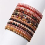 Buddha Stones 4mm Various Stone Crystal Mini Beads Healing Bracelet Bracelet BS 75