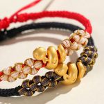 Buddha Stones Handmade 999 Sterling Silver Year Of The Snake Red String Heart Peach Blossom Luck Bracelet Bracelet BS 13