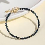 Buddha Stones Indicolite Tourmaline Copper Beads Wisdom Bracelet Bracelet BS 8
