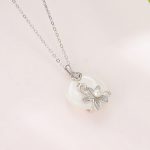 Buddha Stones Chalcedony Peace Buckle 999 Sterling Silver Lotus Positive Necklace Pendant Necklaces & Pendants BS 3