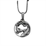 Buddha Stones Pure Tin Pisces Double Koi Fish Wealth Necklace Pendant Necklaces & Pendants BS 3