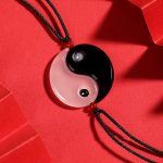 Buddha Stones Black Onyx White Agate Yin Yang Tai Chi Diagram Fortune Couple Necklace Pendant Necklaces & Pendants BS Black Onyx White Agate YIN YANG