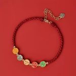 Buddha Stones Red String 925 Sterling Silver Five Ways God Of Wealth Connection Bracelet Bracelet BS Dark Red String(Wrist Circumference: 13-18cm)
