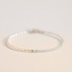 Buddha Stones 2mm Turquoise Pearl Ultra-thin Beads 14k Gold Plated Copper Wisdom Bracelet Bracelet BS 3