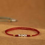 Buddha Stones 925 Sterling Silver String Protection Luck Ultra-Thin Braided Bracelet Anklet Bracelet Anklet BS main