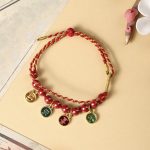 Buddha Stones Cinnabar Peace And Joy Red String Adjustable Blessing Braided Bracelet Bracelet BS 2