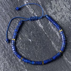 Buddha Stones Natural Lazurite Spacer Bead Positive Balance Bracelet
