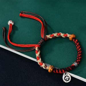 Buddha Stones Tibetan Hand-woven Garuda String Luck Bracelet