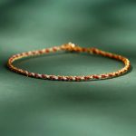 Buddha Stones Colorful Rope Luck Coin Bead Abundance Extra Thin Braided Bracelet - Red - Bare Rope - 20cm - image 9