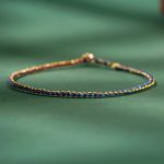 Buddha Stones Colorful Rope Luck Coin Bead Abundance Extra Thin Braided Bracelet - Dark Blue - Bare Rope - 20cm - image 20