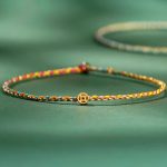Buddha Stones Colorful Rope Luck Coin Bead Abundance Extra Thin Braided Bracelet - image 4