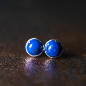 Buddha Stones Vintage 925 Sterling Silver Lazurite Balance Earrings